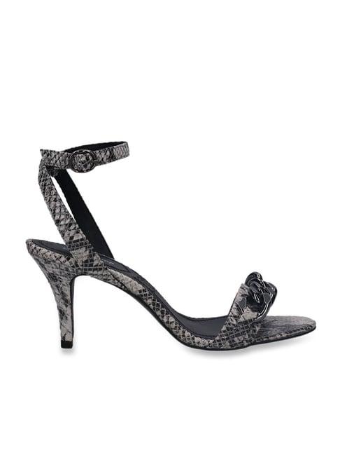 bagatt women's silvana black ankle strap stilettos