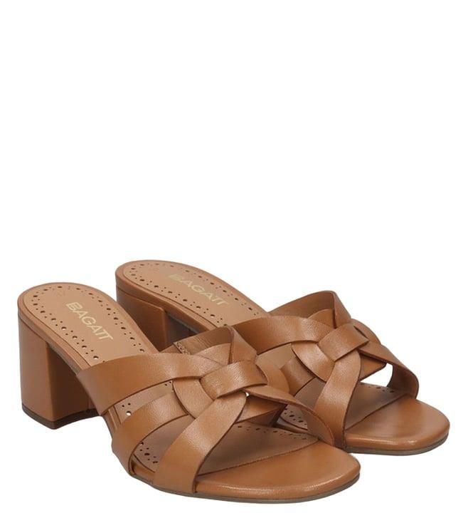 bagatt women's vanita cognac slide sandals