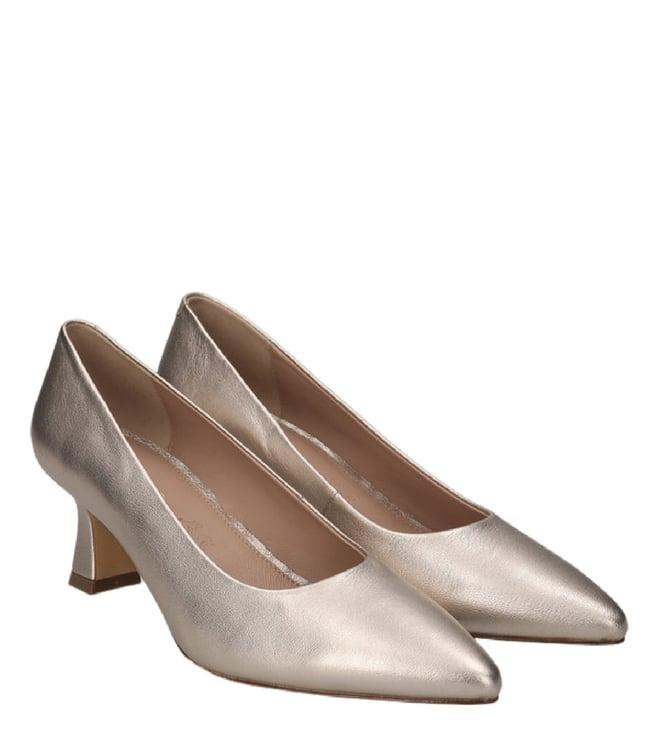 bagatt women's varese court gold pumps