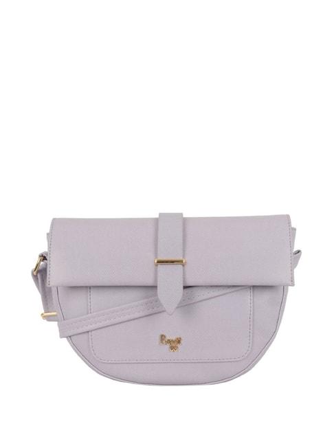 baggit lilac solid small sling handbag