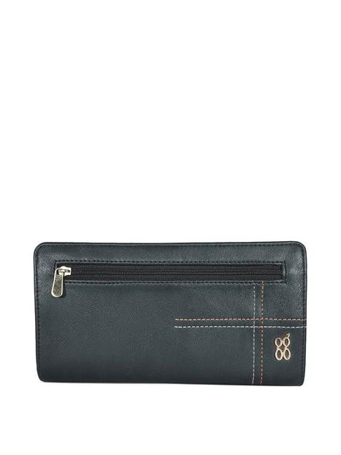 baggit lwxe stall black solid bi-fold wallet for women