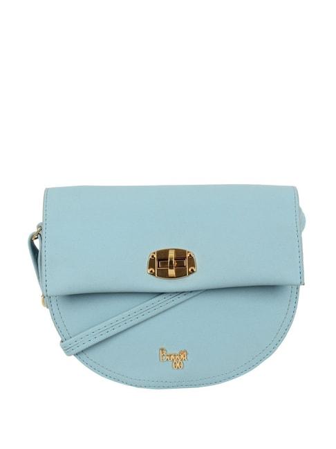 baggit medicine blue solid small sling handbag