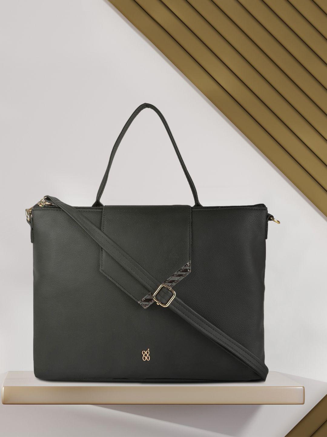 baggit women black solid satchel
