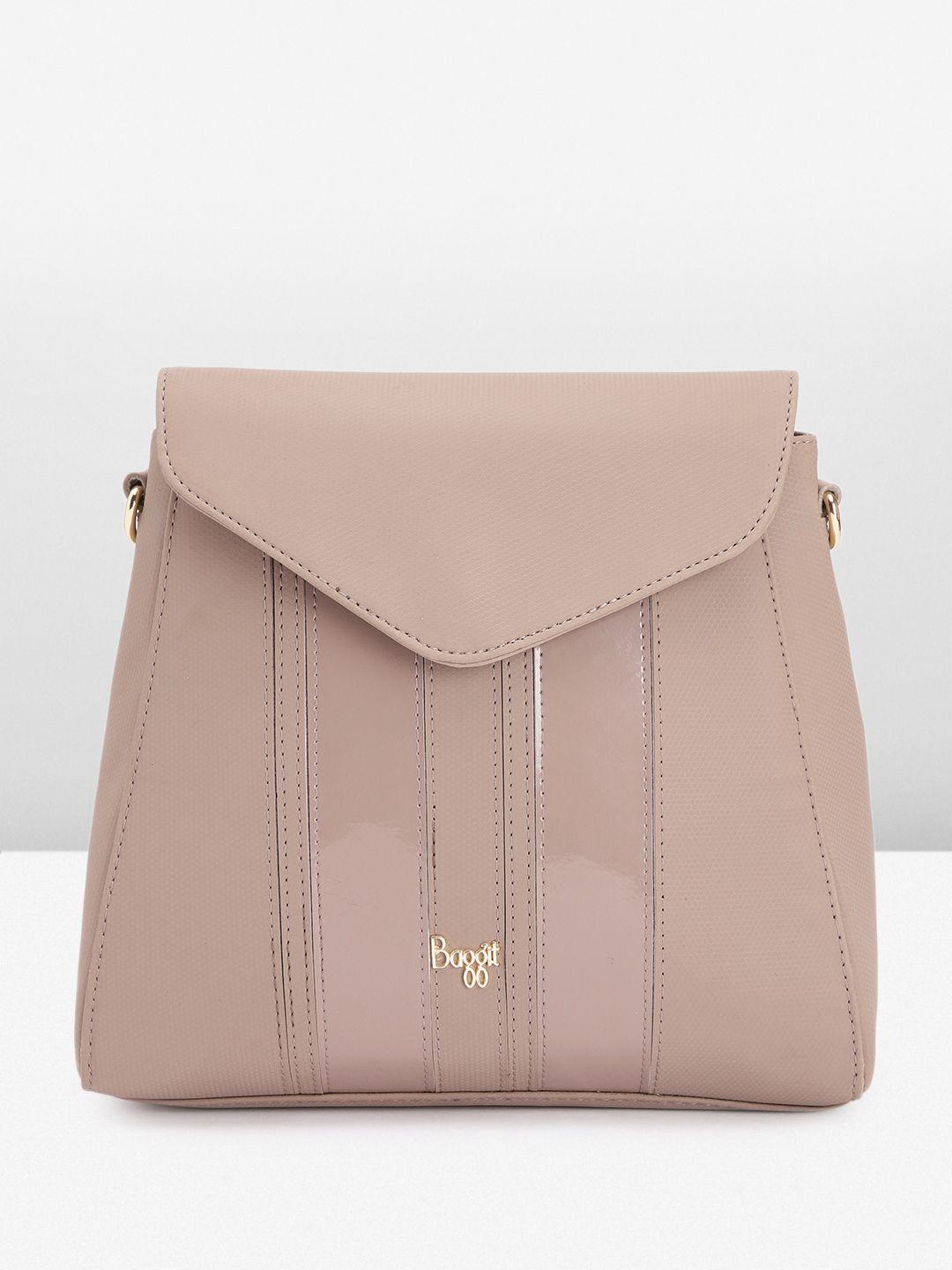 baggit women geometric textured backpack cum sling bag