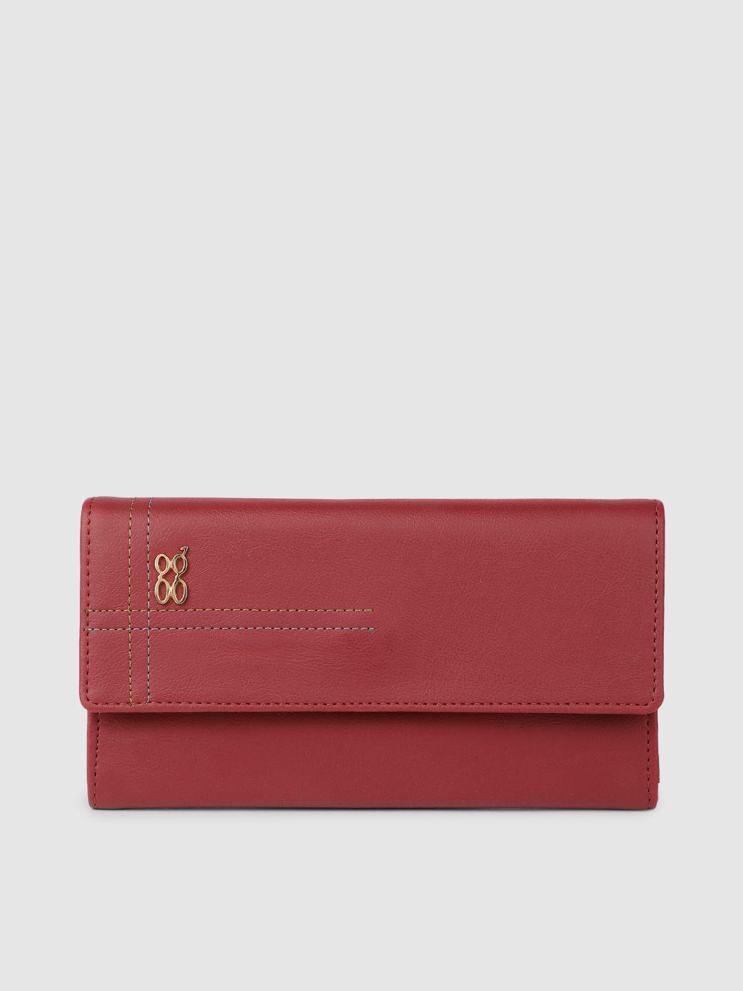 baggit women red two fold wallet