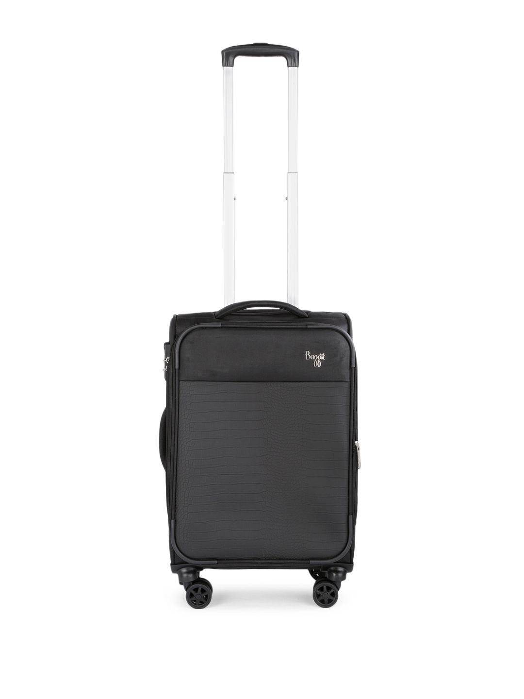 baggit ace textured soft-sided cabin trolley suitcase