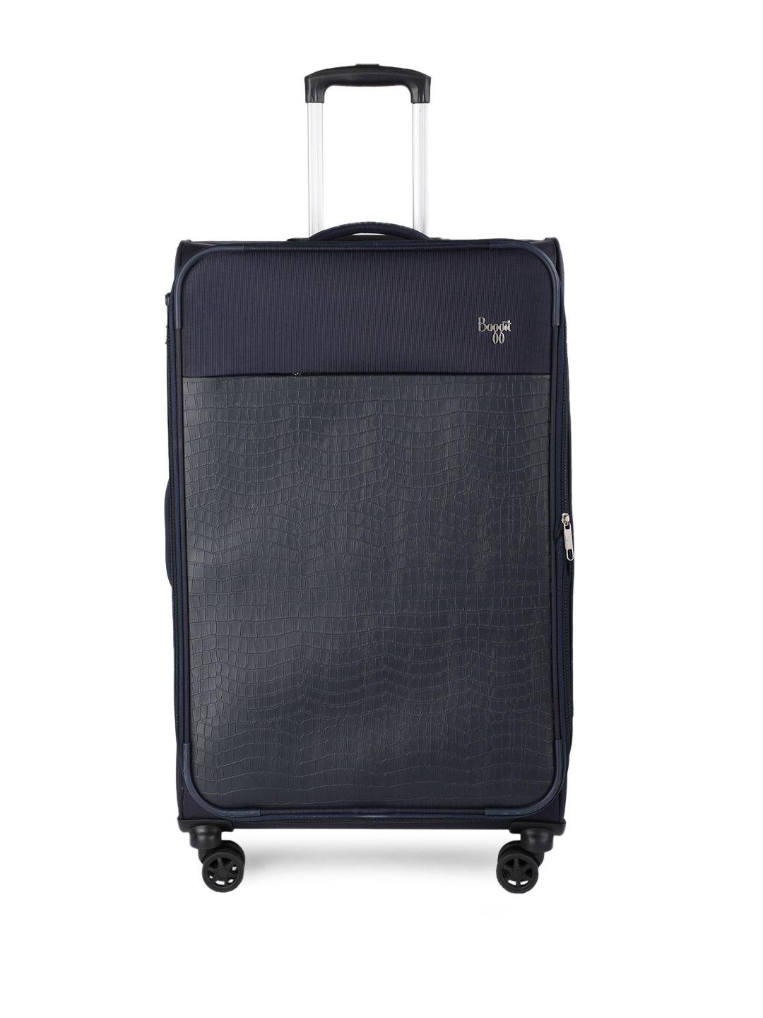 baggit ace textured soft-sided large trolley suitcase
