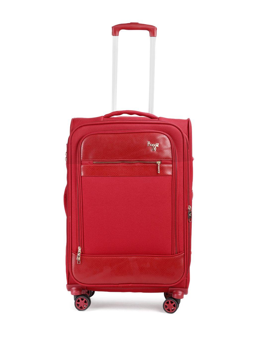 baggit aspire textured soft-sided medium trolley suitcase