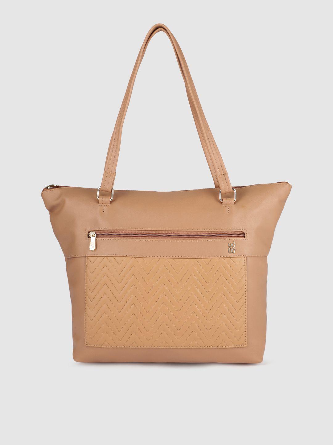 baggit beige solid shoulder bag