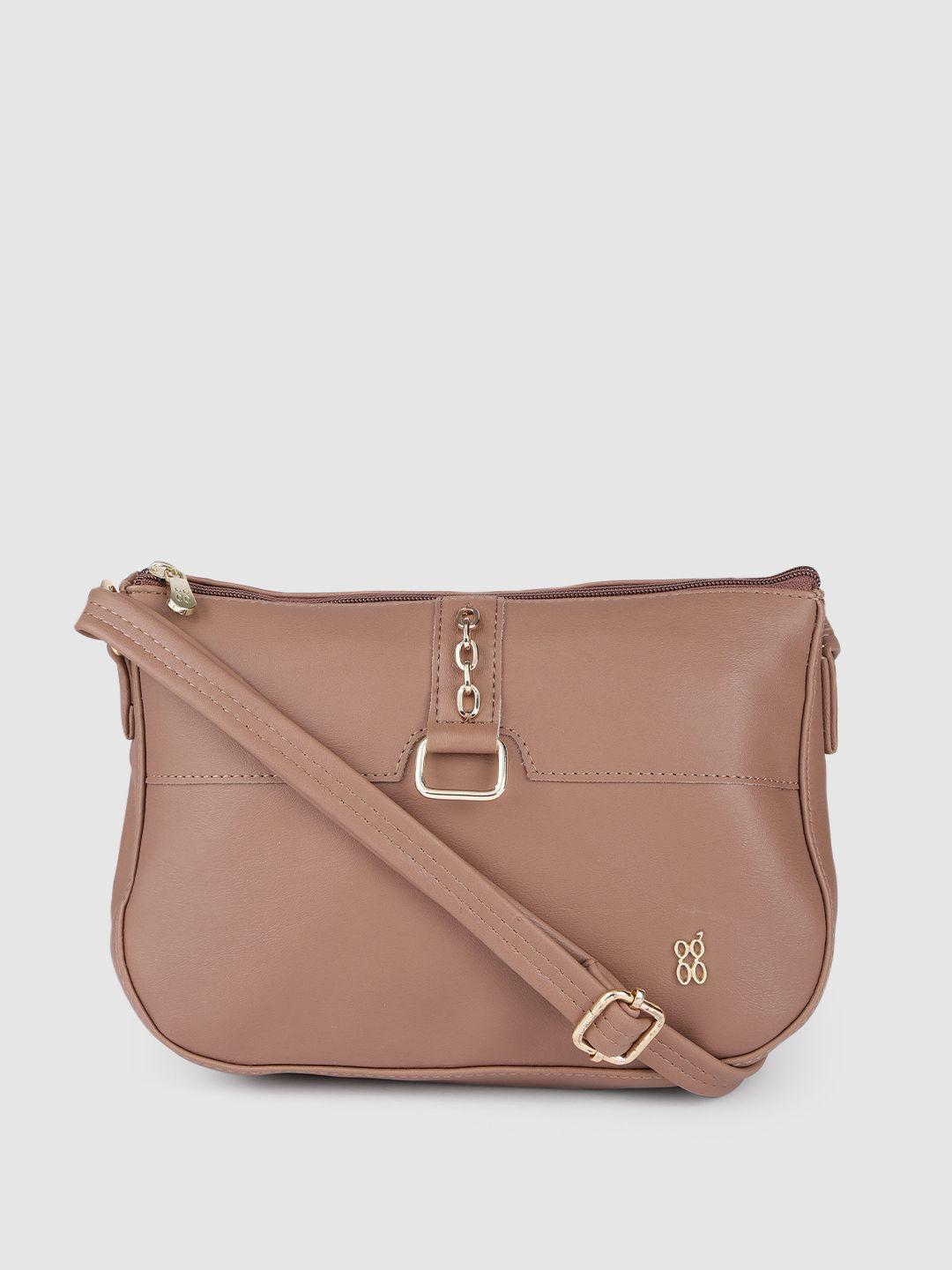 baggit beige solid sling bag