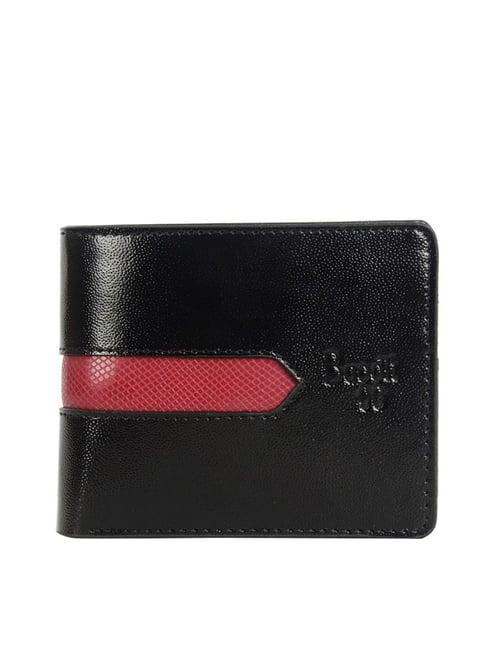 baggit black casual bi-fold wallet for men