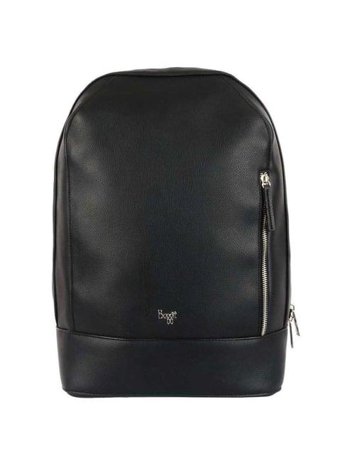 baggit black pvc solid backpack - 16.33 ltrs