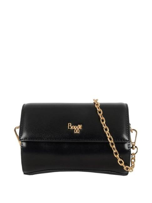 baggit black solid clutch