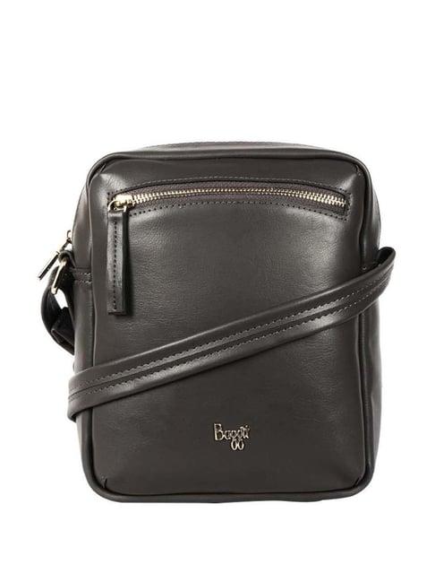 baggit black solid medium cross body bag