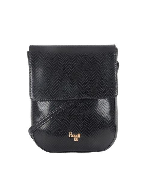 baggit black textured small backpack