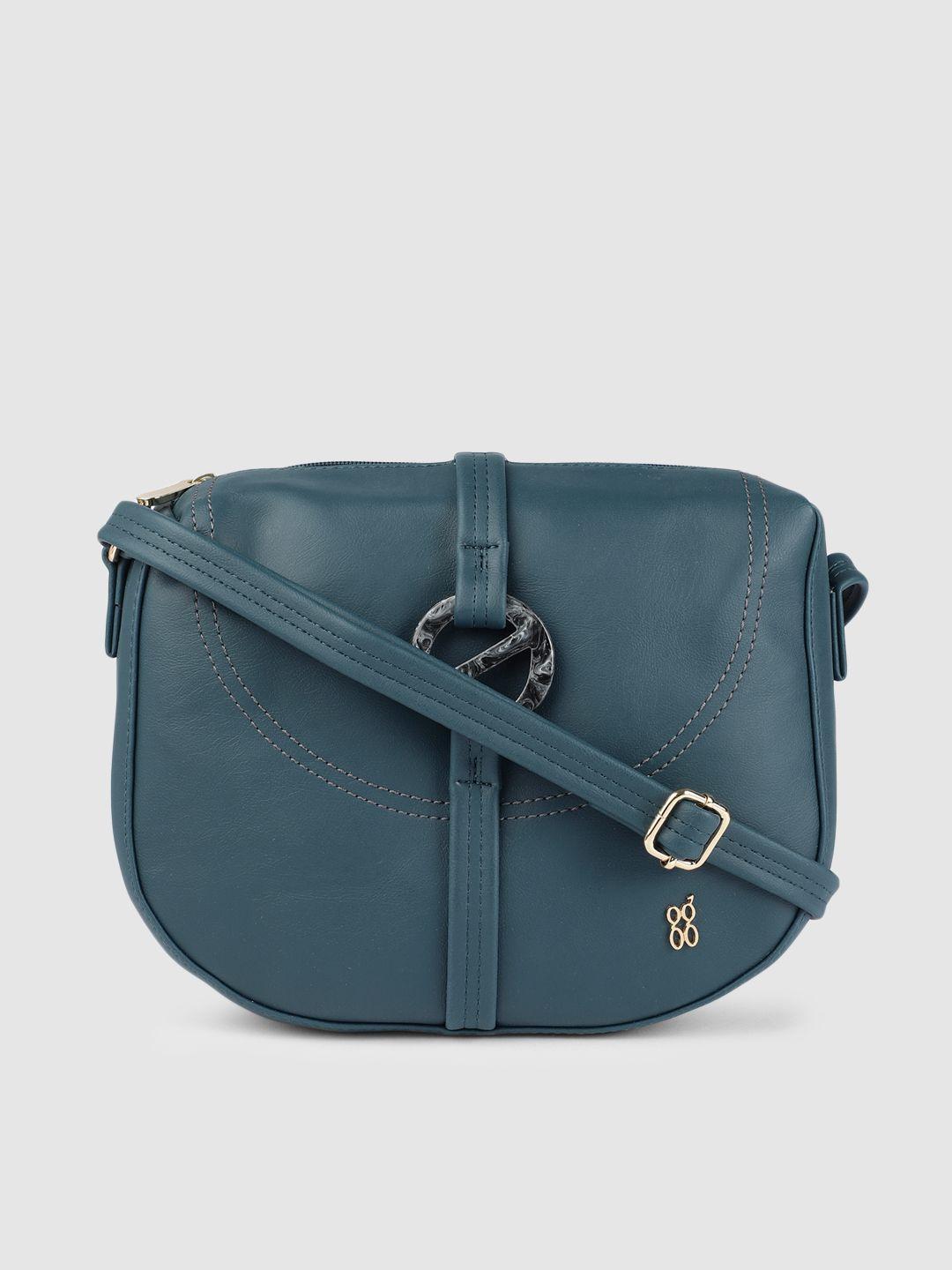 baggit blue solid sling bag