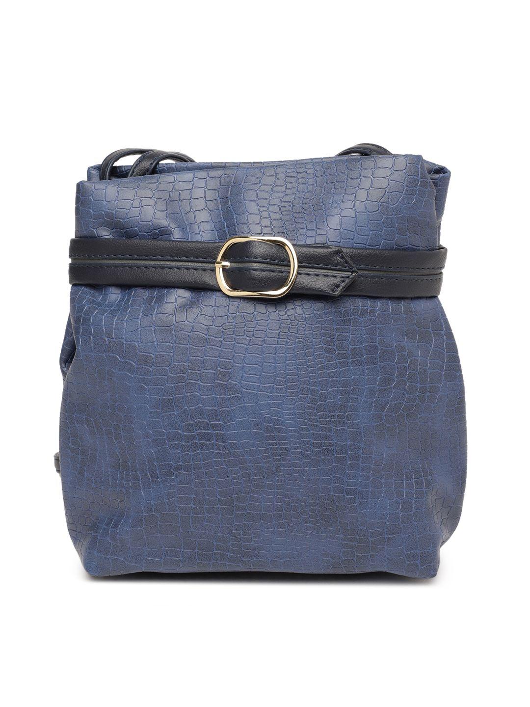 baggit blue textured sling bag