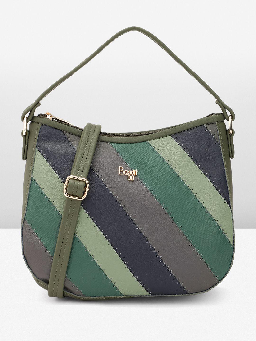 baggit colourblocked hobo bag