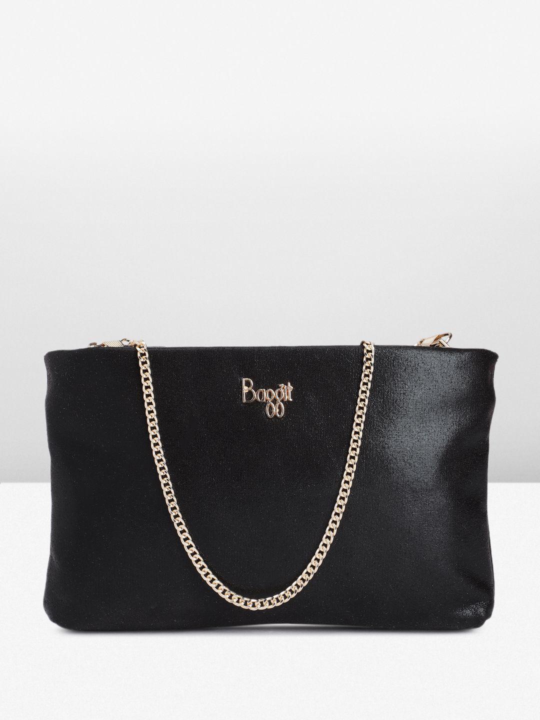 baggit foldover clutch with sheen finish