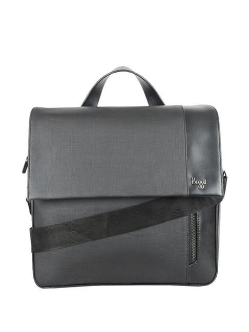 baggit henry black pu solid messenger bag