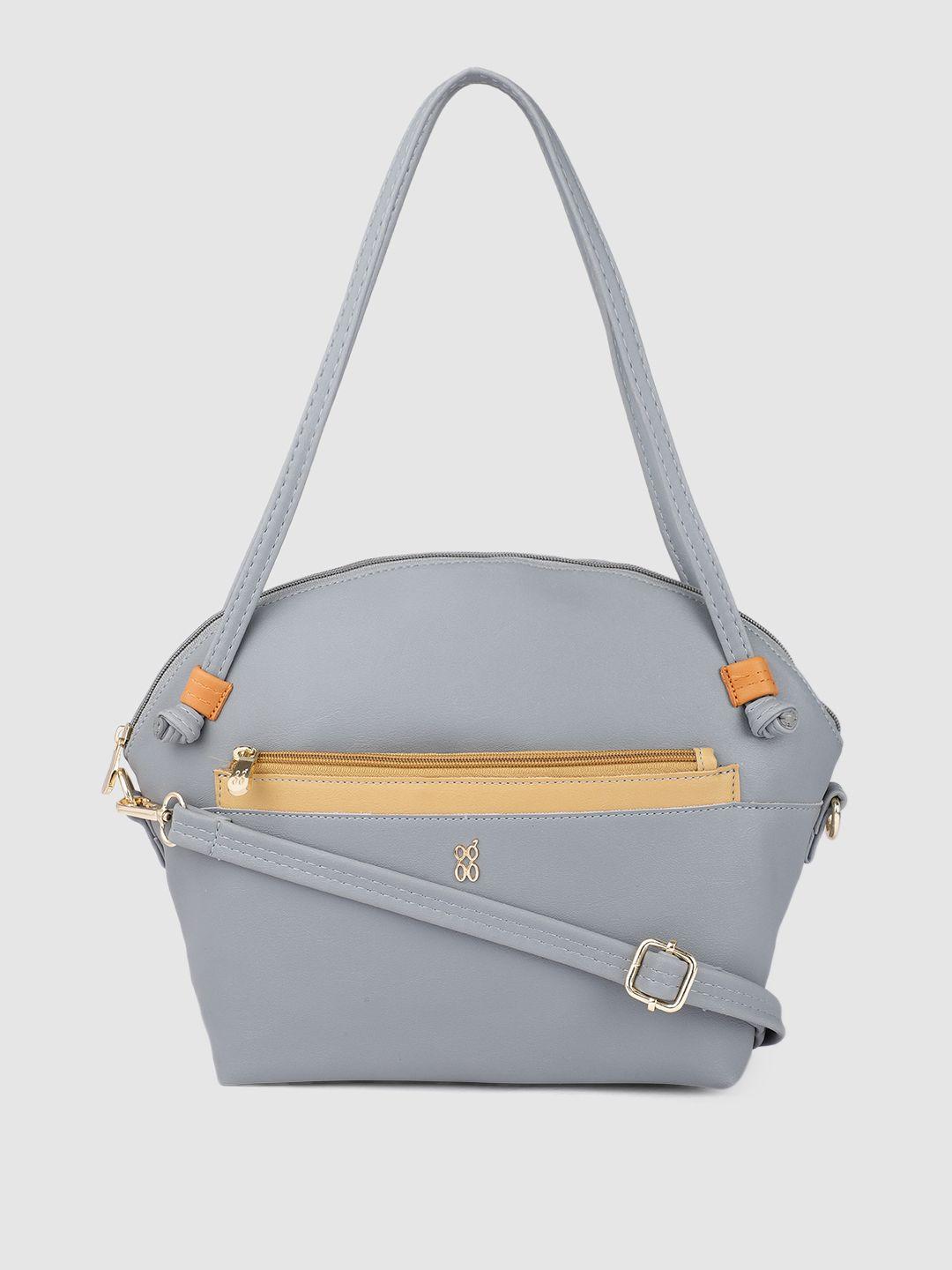 baggit ice blue solid regular structured shoulder bag