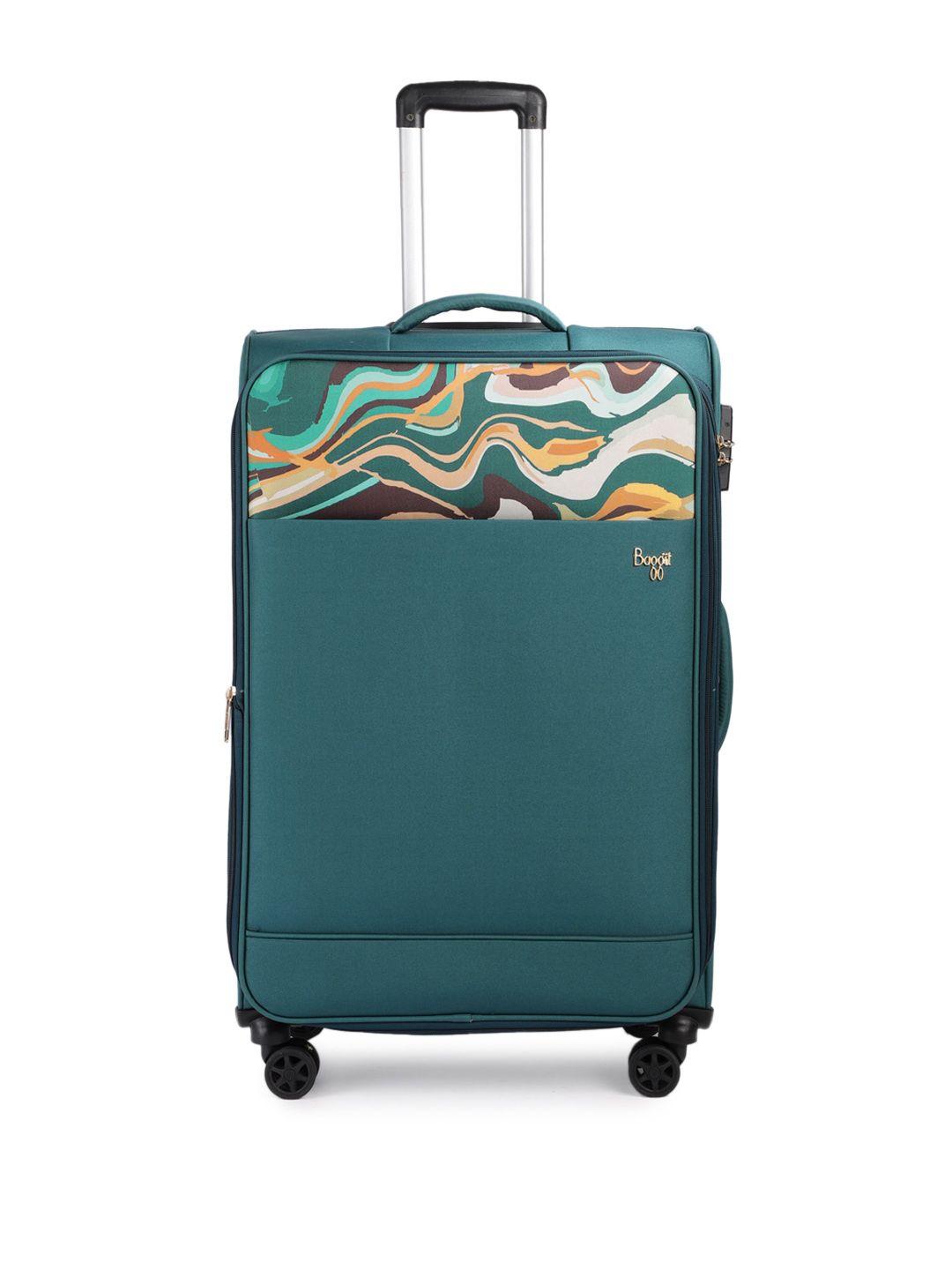 baggit lava 77 cm printed large trolley suitcase