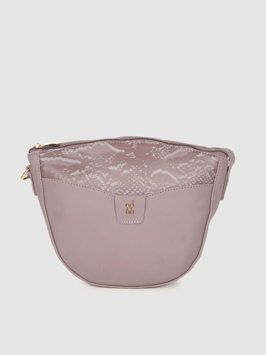 baggit lavender textured sling bag