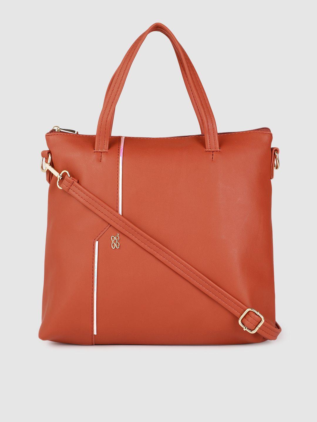 baggit maroon solid handheld bag