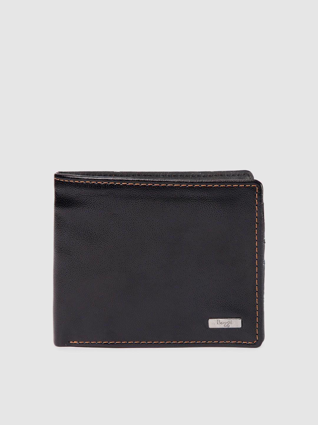 baggit men abstract textured two fold wallet