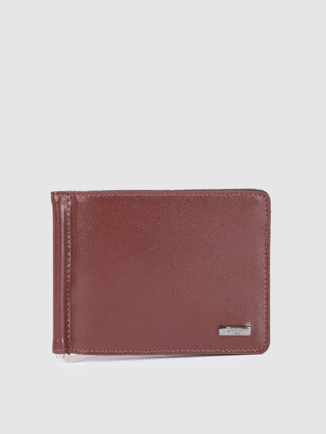 baggit men solid pu two fold wallet