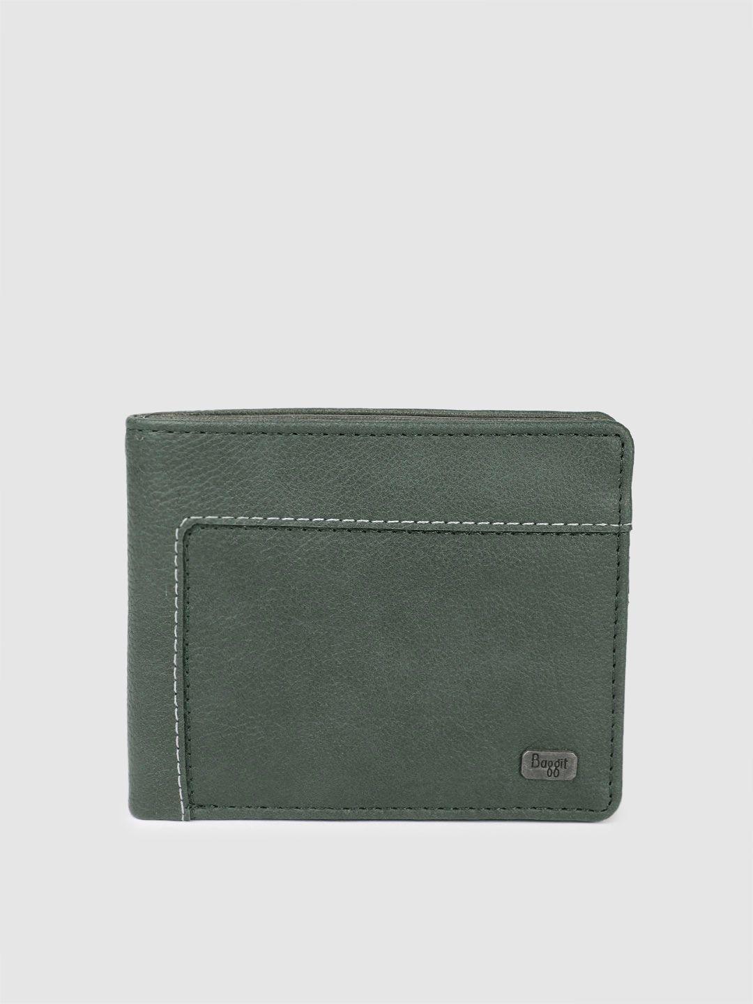 baggit men solid two fold wallet