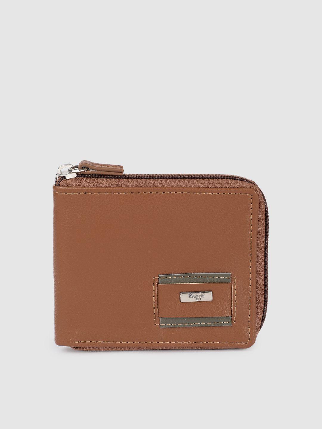 baggit men solid zip around wallet