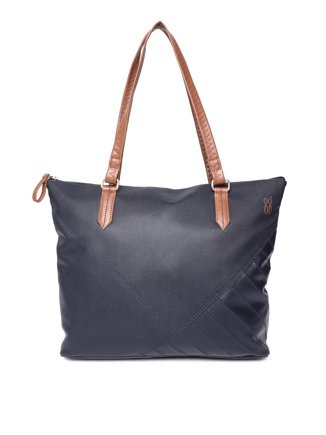 baggit navy blue solid shoulder bag