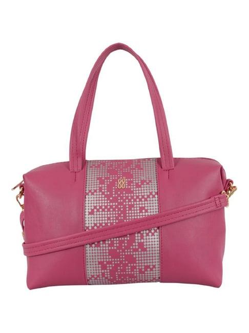 baggit pink printed small duffle bag