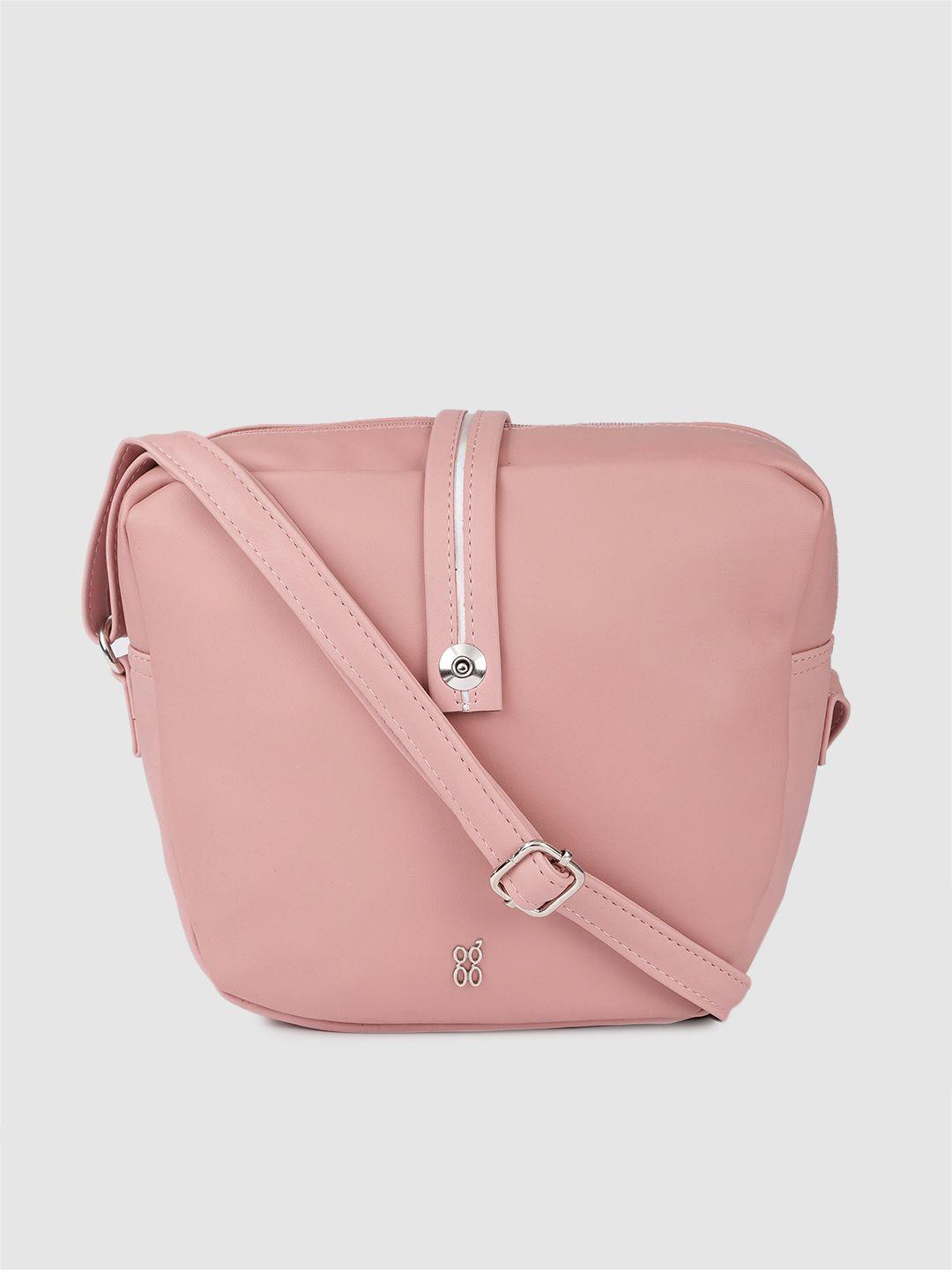 baggit pink solid graddle sling bag