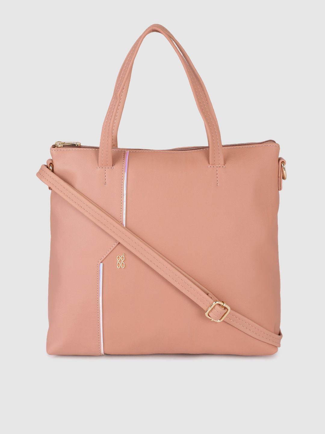 baggit pink structured handheld bag