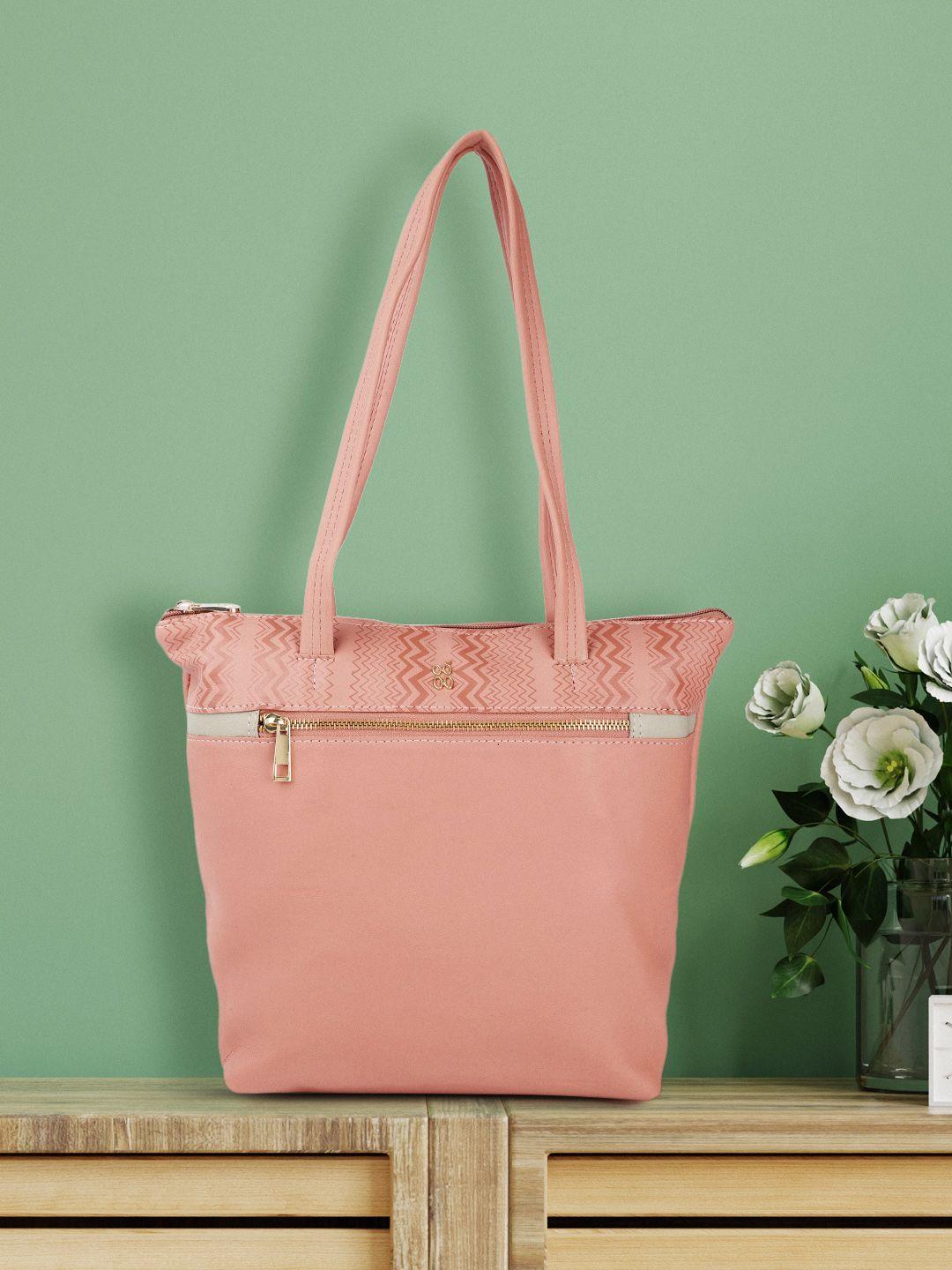 baggit pink structured shoulder bag