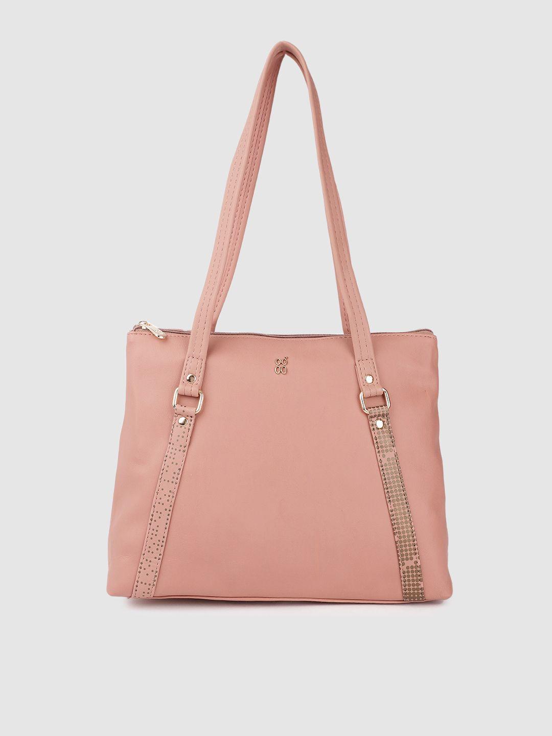 baggit pink structured shoulder bag