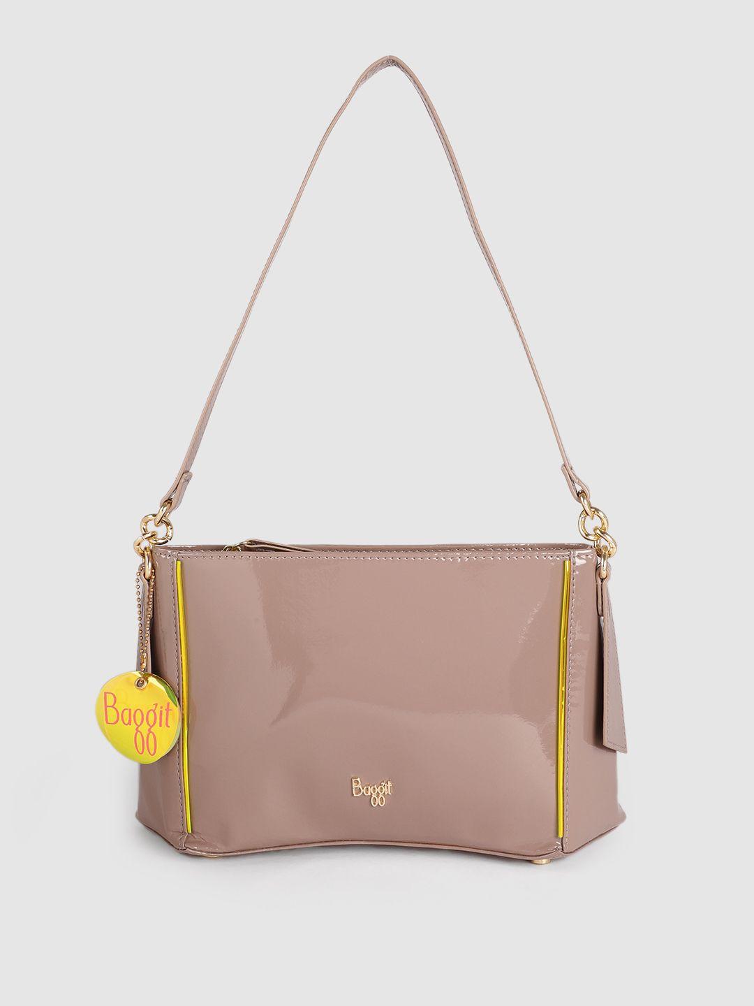 baggit pink structured shoulder bag