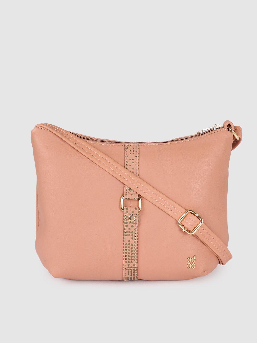 baggit pink structured sling bag