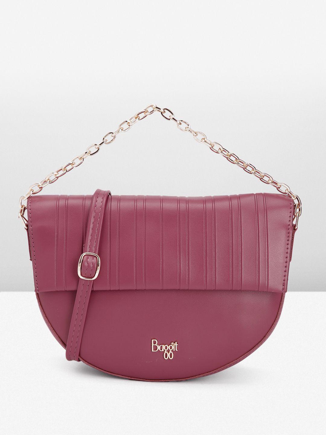 baggit self-striped handheld bag