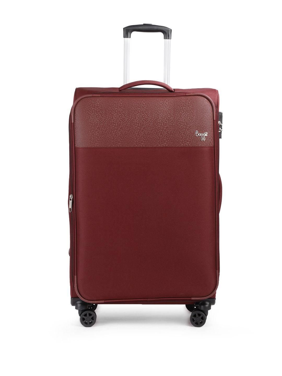 baggit sienna abstract printed soft-sided large trolley suitcase