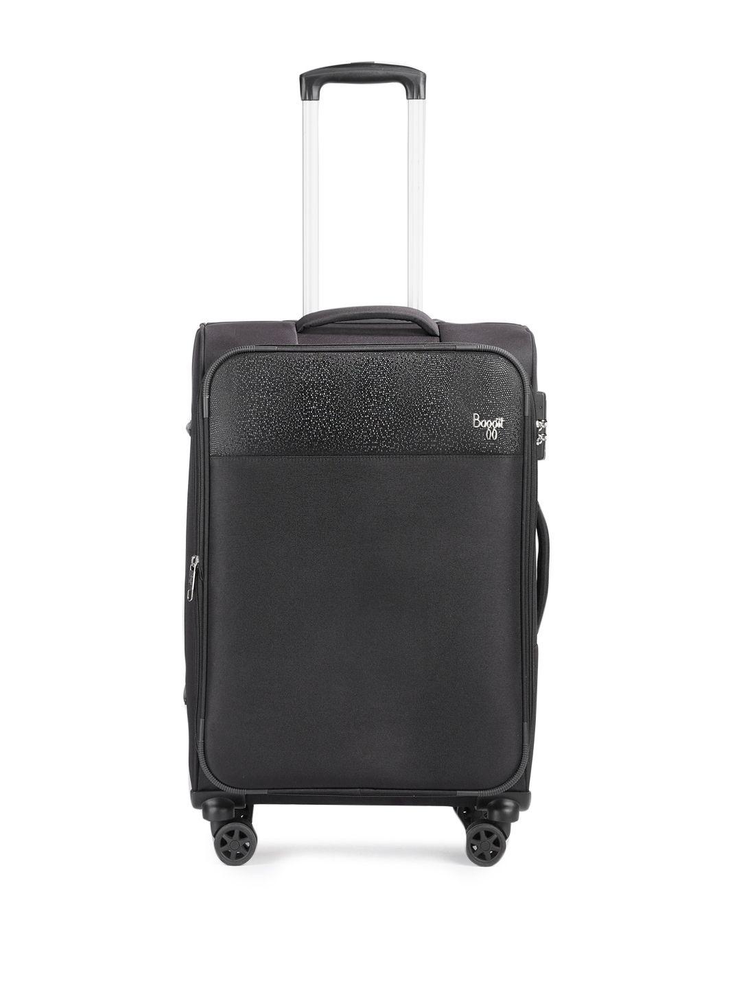 baggit sienna abstract printed soft-sided medium trolley suitcase