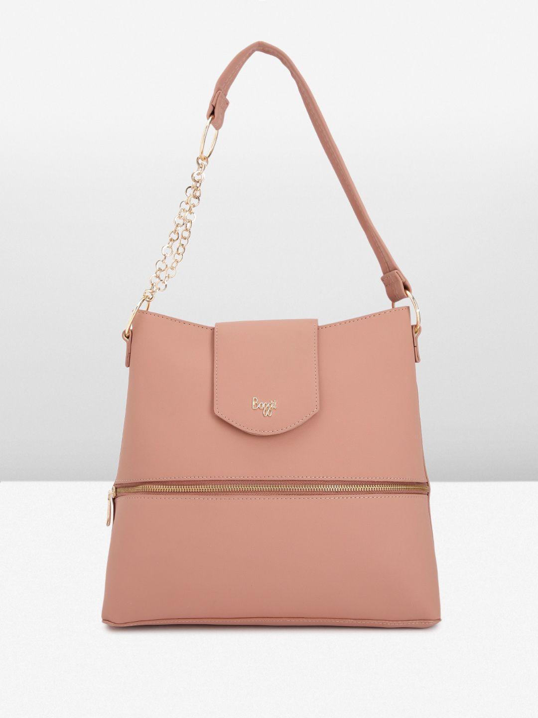 baggit solid structured shoulder bag