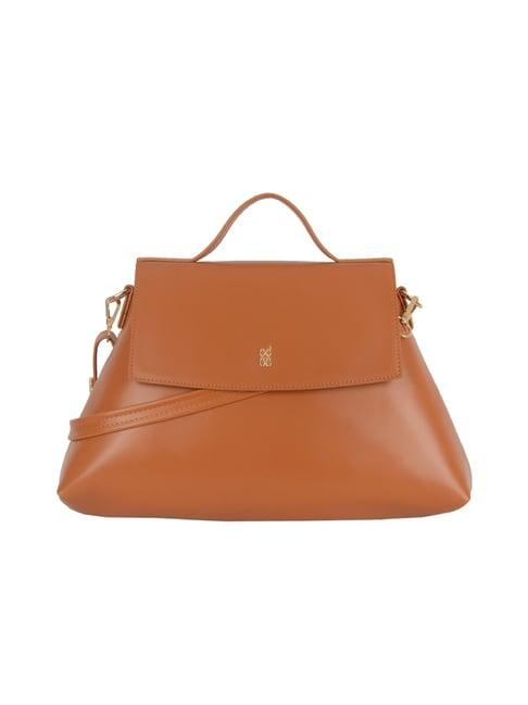 baggit tan medium satchel handbag
