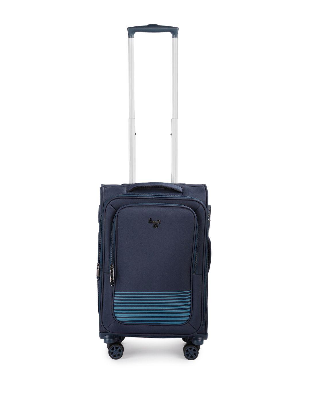 baggit viber striped soft-sided cabin trolley suitcase