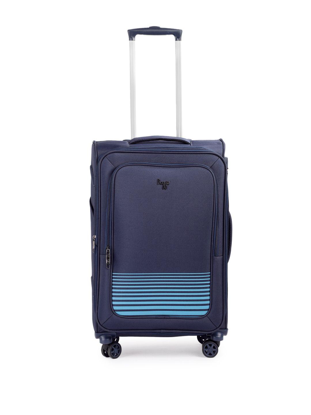 baggit viber striped soft-sided medium trolley suitcase