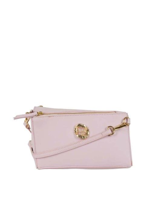 baggit violet solid small sling handbag