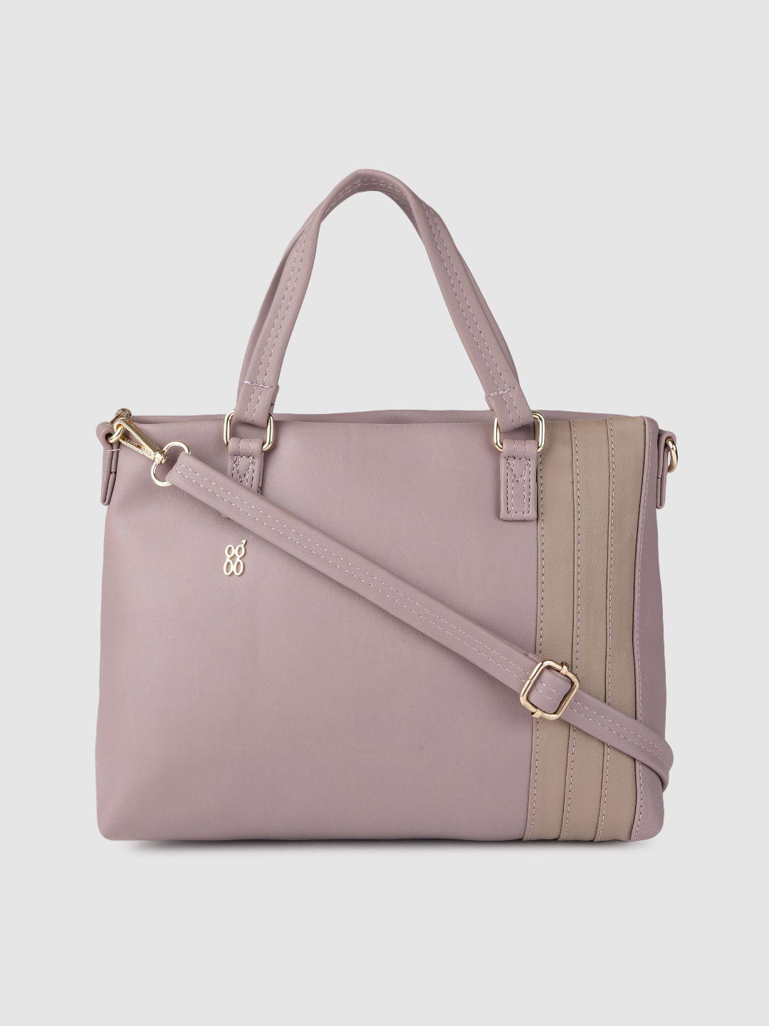 baggit violet structured handheld bag