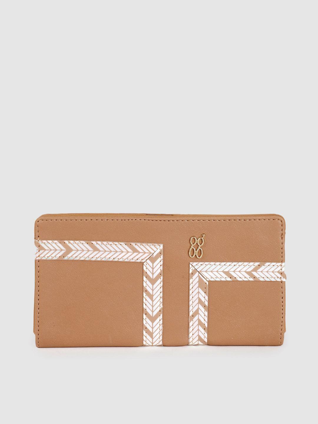 baggit women beige solid two fold wallet